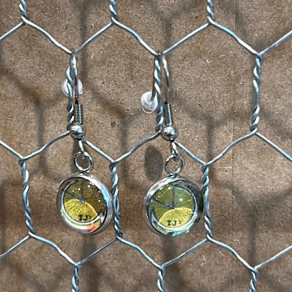 Trader Joe’s earrings 10mm bicycle wheel